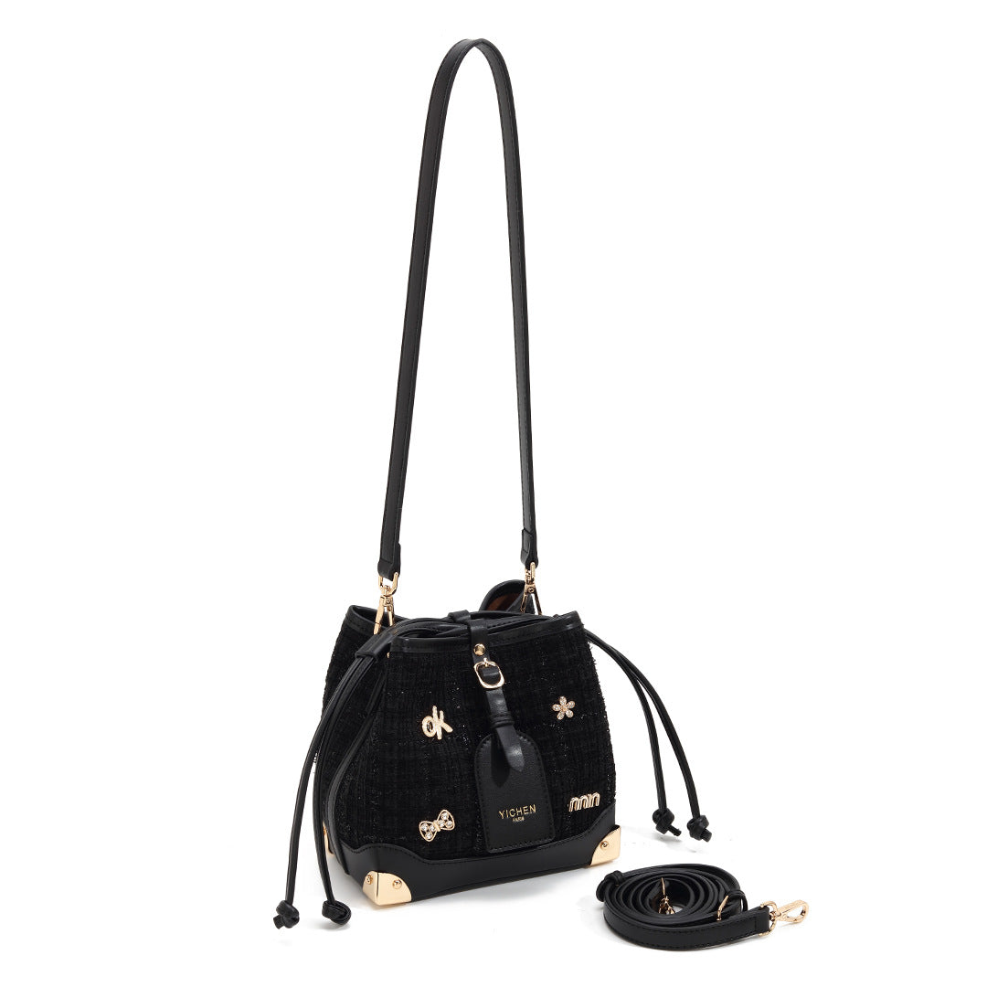 A New [In the Mood for Love] Light Luxury Trend Fashion High Quality Crossbody Bucket Bag 24093-1 Fashion Versatile