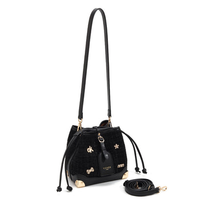 A New [In the Mood for Love] Light Luxury Trend Fashion High Quality Crossbody Bucket Bag 24093-1 Fashion Versatile