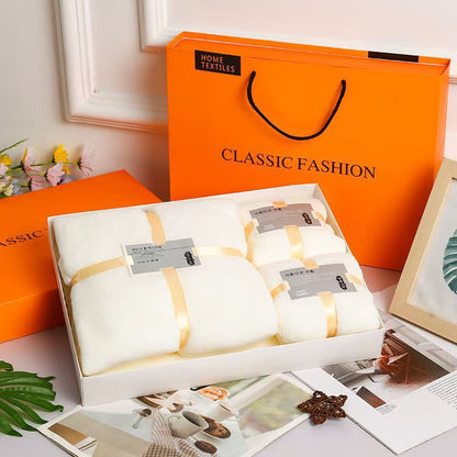 A towel bath towel three-piece gift set
