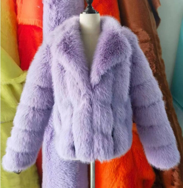 A faux fur jacket