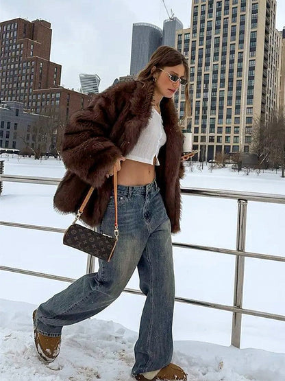 A faux fur jacket