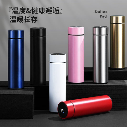 A 304 stainless steel thermos cup men's and women's creative business water cup temperature control cup (sample moq: 3piece)