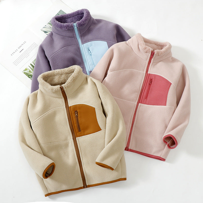 A Children's fleece warm jacket