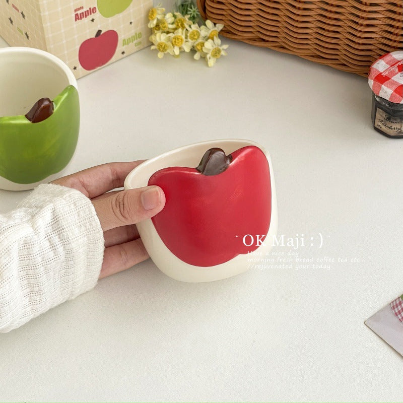 A apple ceramic cup