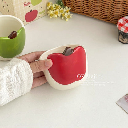 A apple ceramic cup