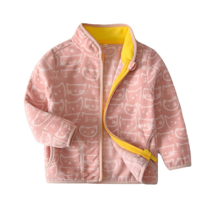 A children's warm fleece jacket for winter