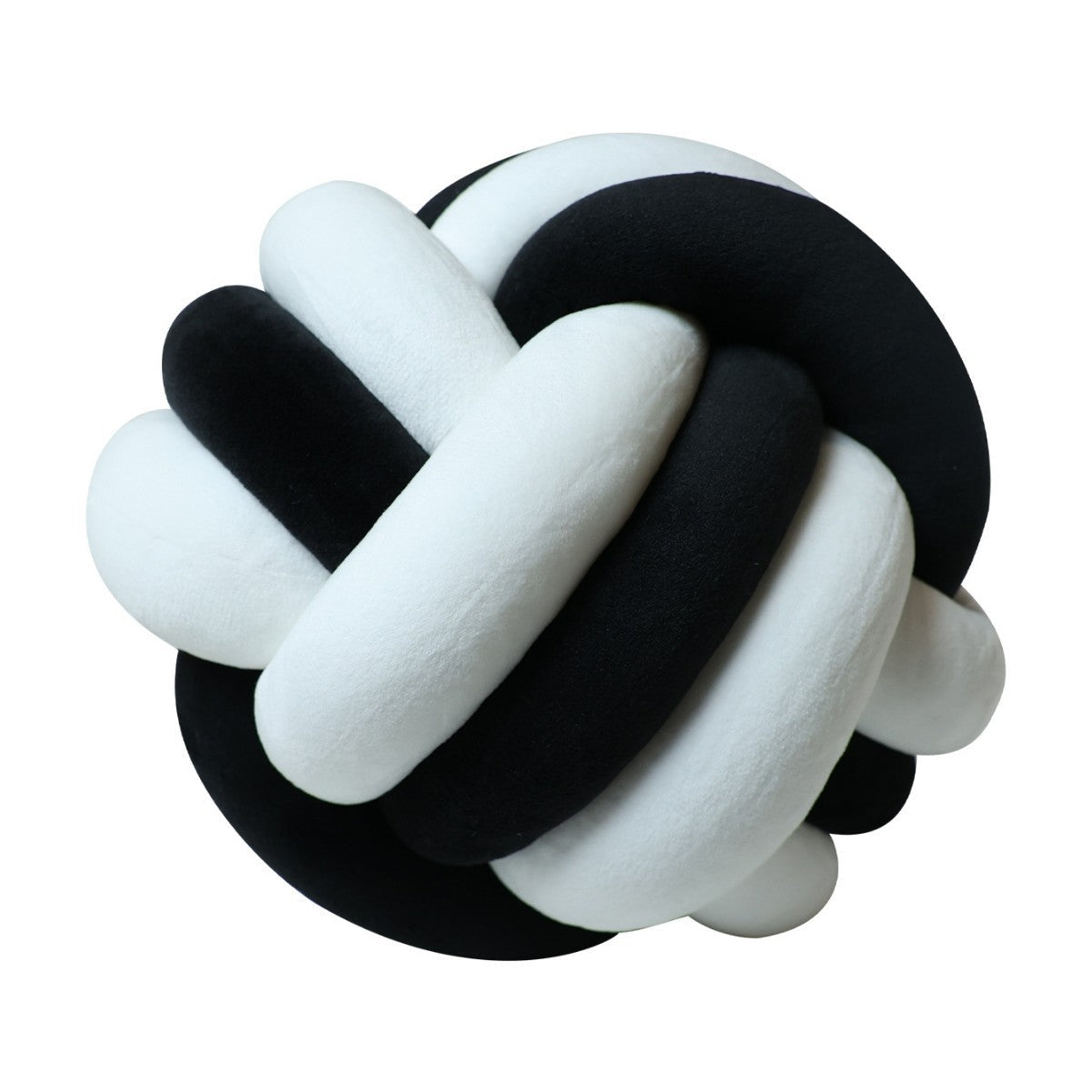 A braided ball pillow
