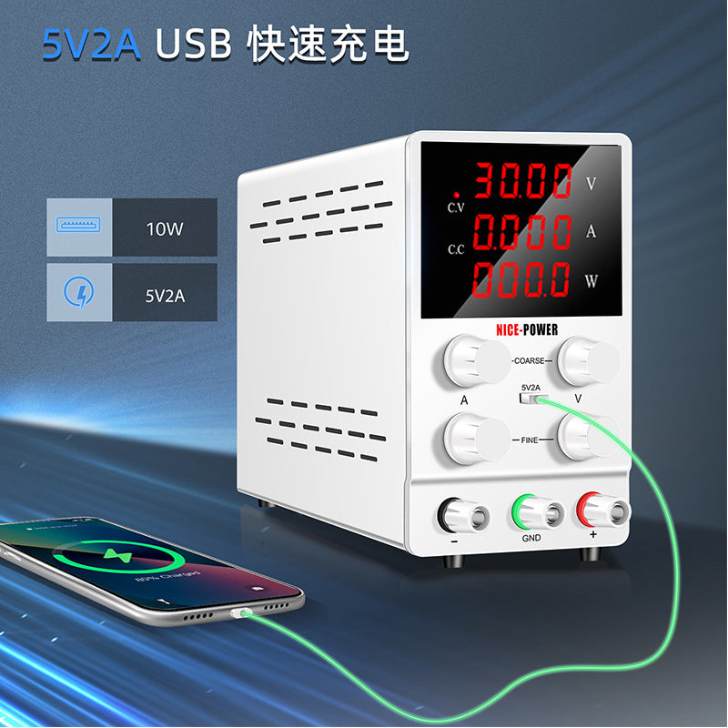 A Adjustable DC regulated power supply SPS3010 notebook computer maintenance power supply 30V10A switching power supply