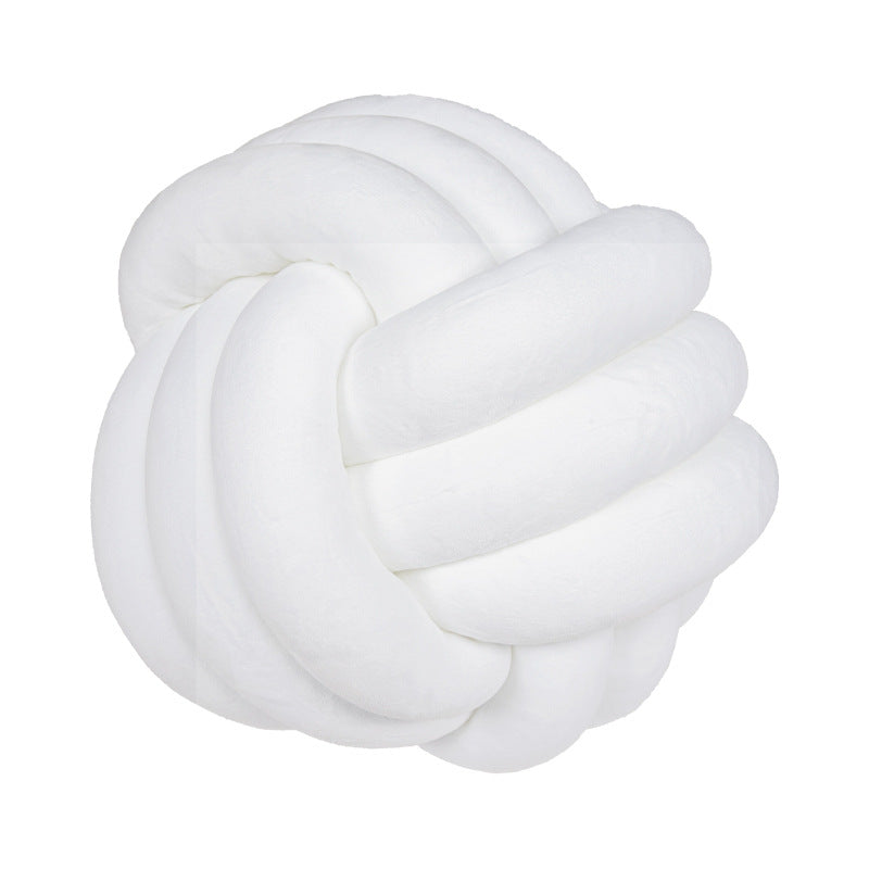 A braided ball pillow