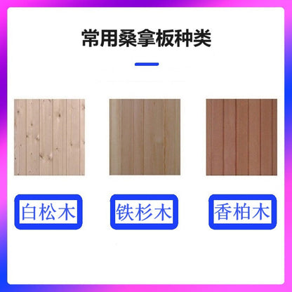 A steam room family sauna