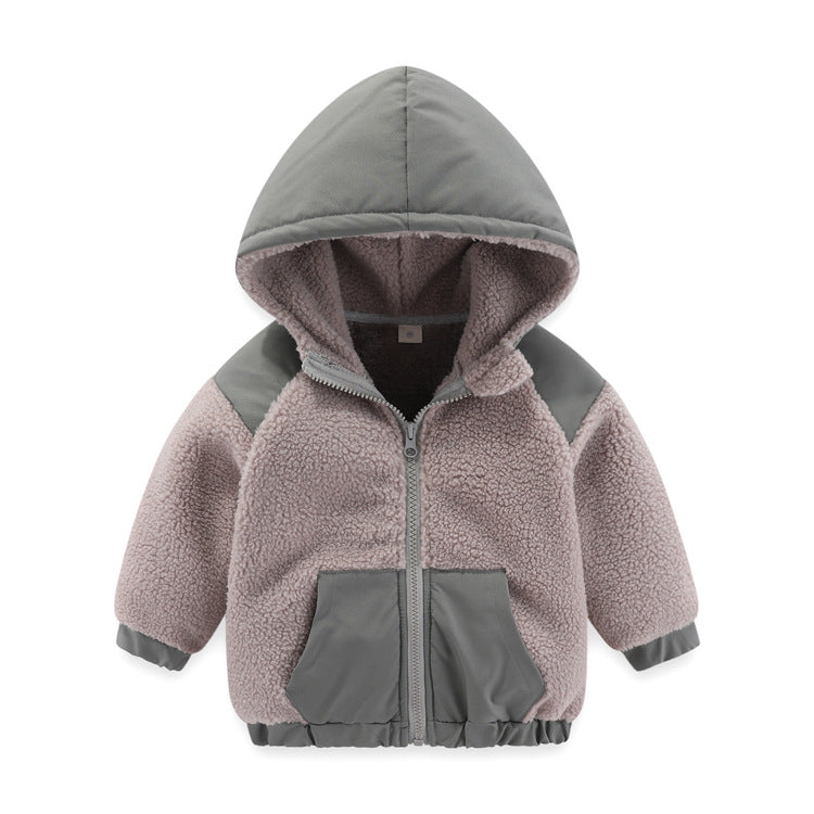 A children's warm fleece jacket for winter