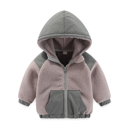 A children's warm fleece jacket for winter