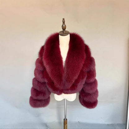 A faux fur coat