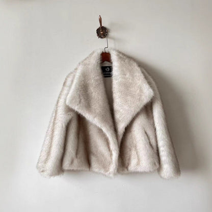 A faux fur coat