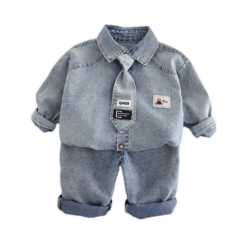A children's denim suit