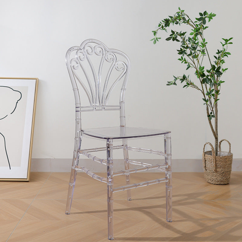 A crystal chair transparent wedding banquet high value chair hotel restaurant wedding chair anti-dirty durable chair