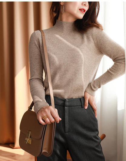 A knitted long-sleeved top