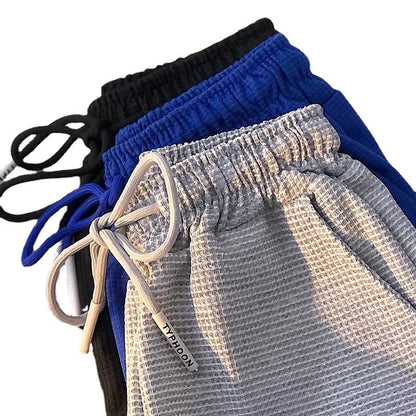 B2-m15 Boys Pants Spring and Summer cotton Thin Waffle Casual Children's Sweatpants - Mixbatch