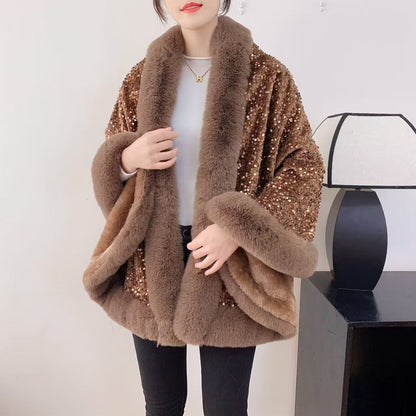 A faux fur jacket