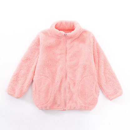 A children's warm fleece jacket for winter