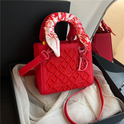 A  bag with embroidery pattern