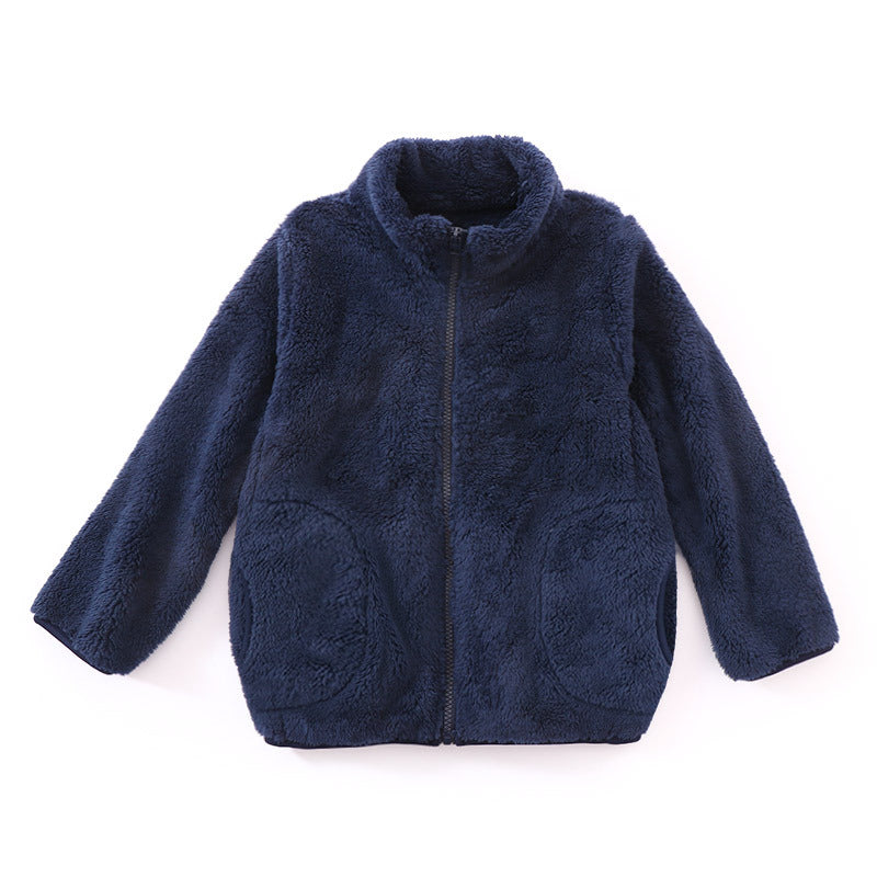 A children's warm fleece jacket for winter