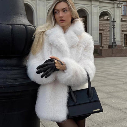 A faux fur jacket