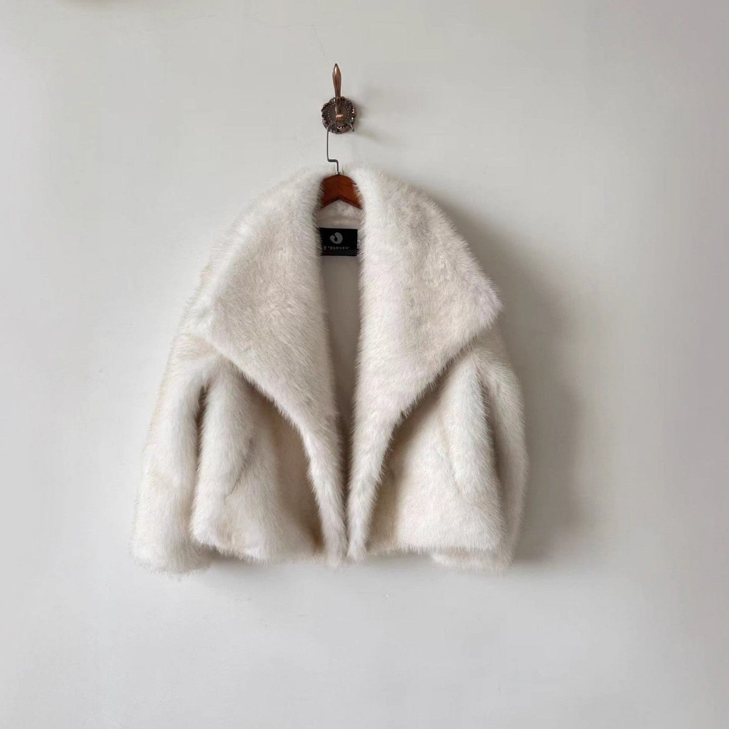 A faux fur coat