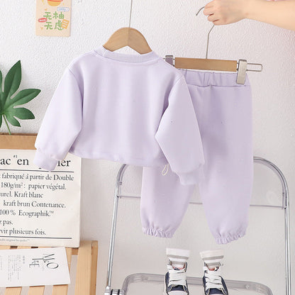 A Baby Clothes Spring Girls' Foreign Style Sequins Set Two-piece Set