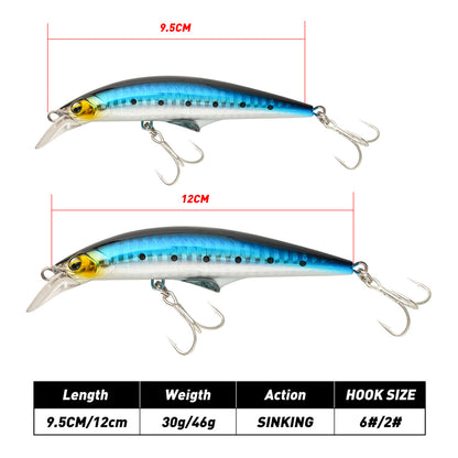 A long throw deep sea bait hard bait