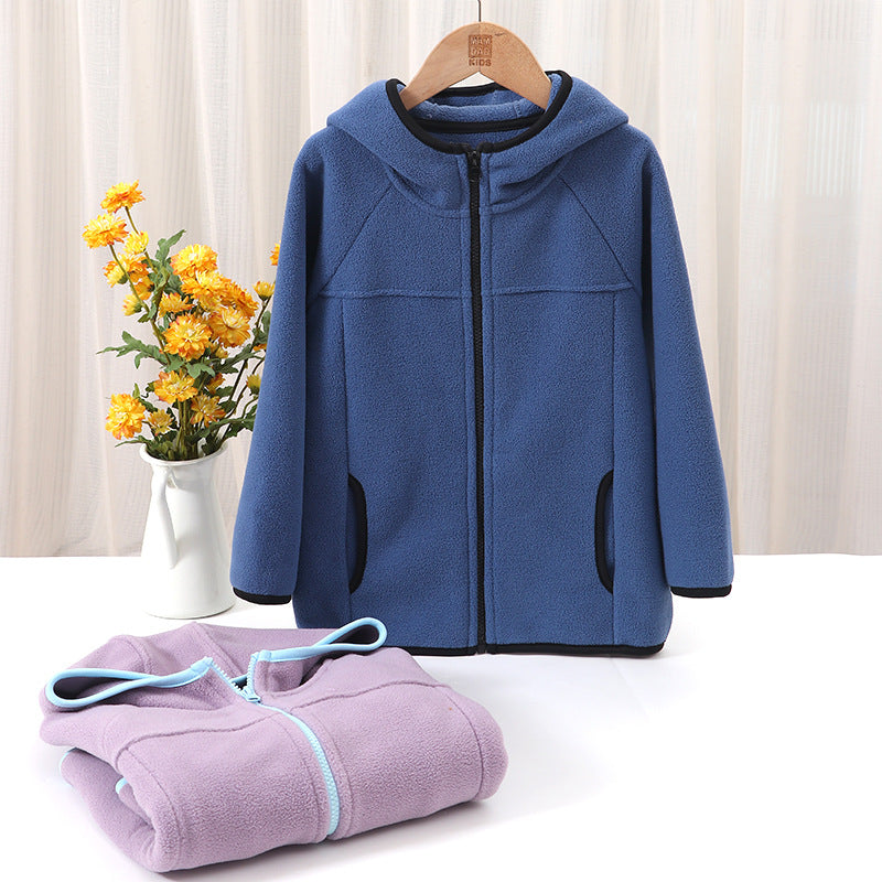 A Children's fleece warm jacket