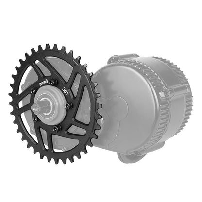 A Bafang central motor tooth plate 36T is suitable for BBS01 02 electric bicycle modified aluminum plate
