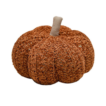A wool pumpkin throw pillow decorative ornament