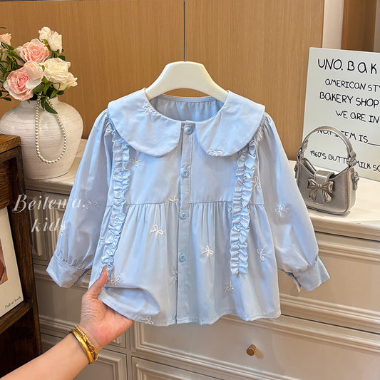 A children's long-sleeved shirt