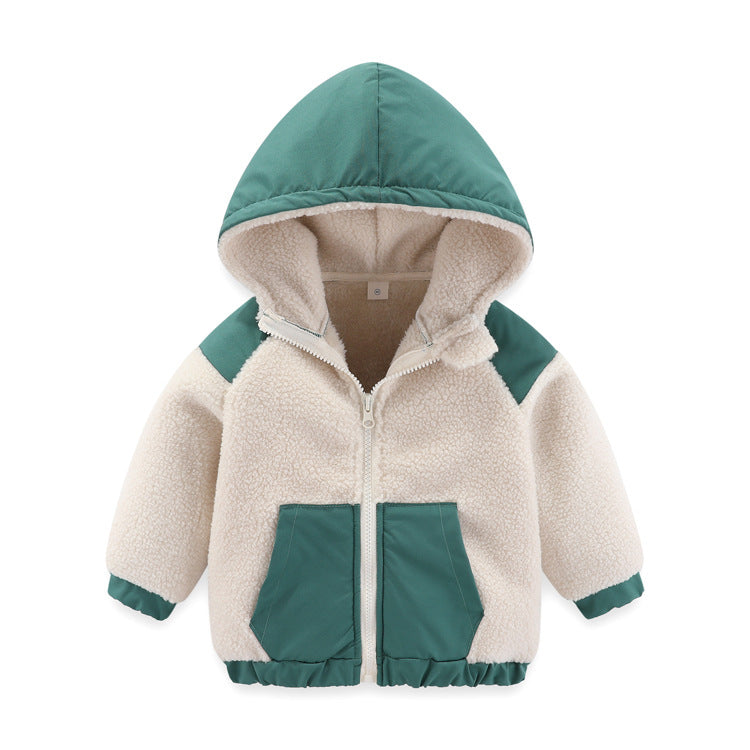 A children's warm fleece jacket for winter