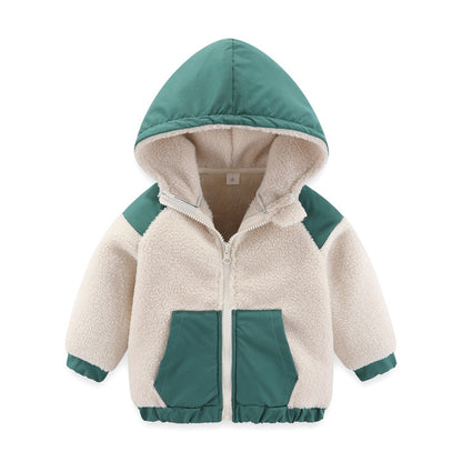 A children's warm fleece jacket for winter