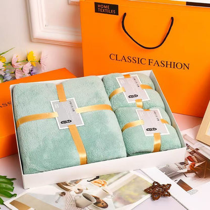A towel bath towel three-piece gift set