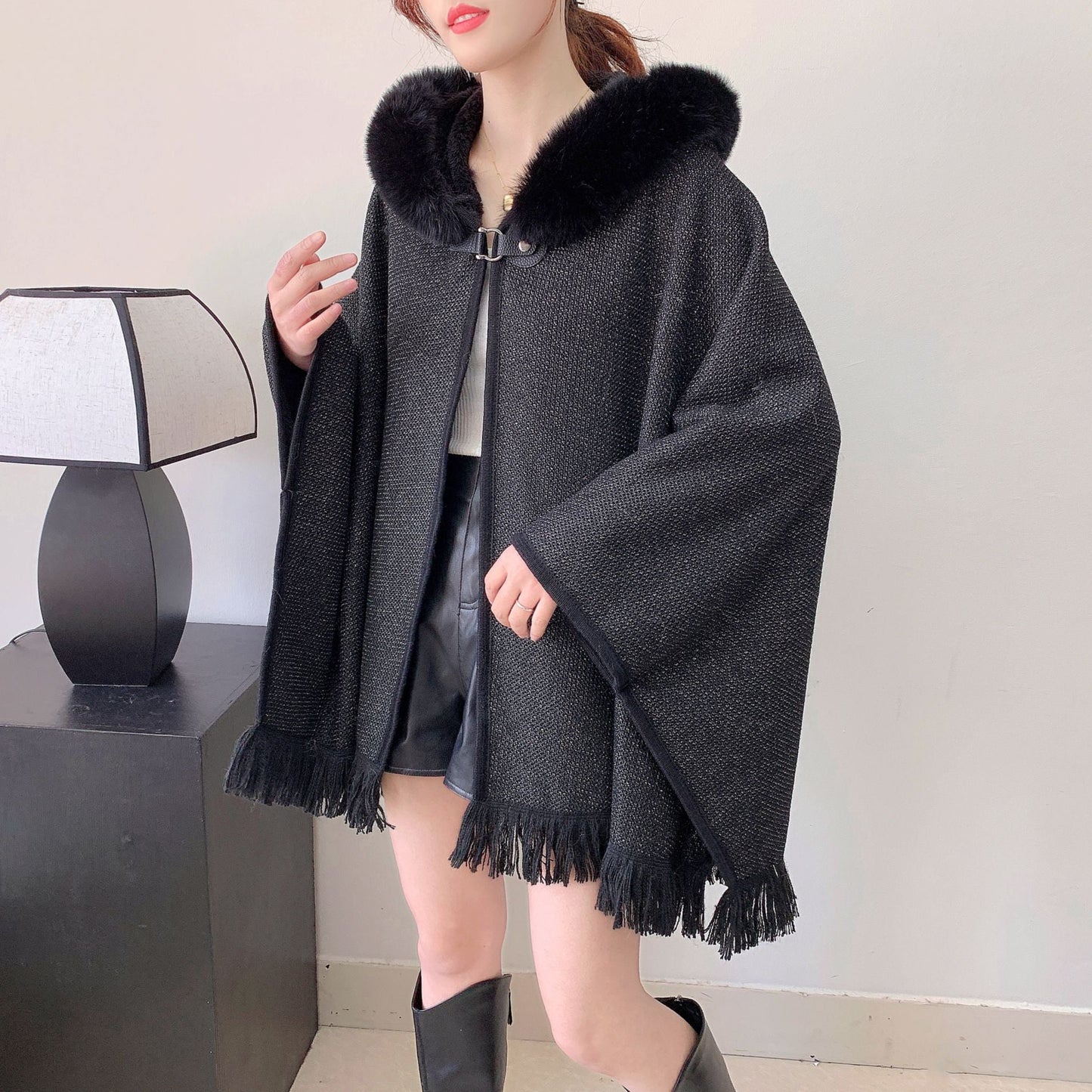 A faux fur jacket