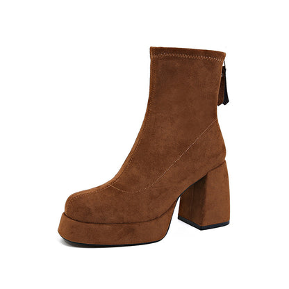 A suede boot