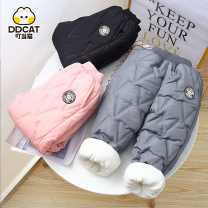 A children's down cotton pants