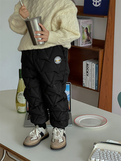 A children's down cotton pants