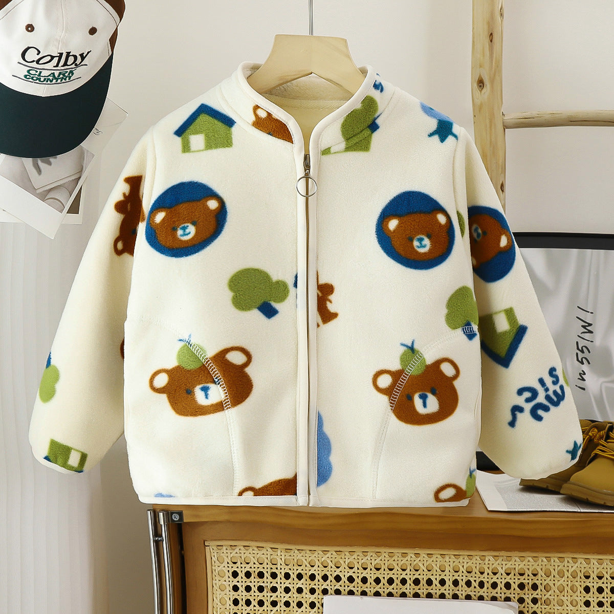 A children's warm fleece jacket for winter