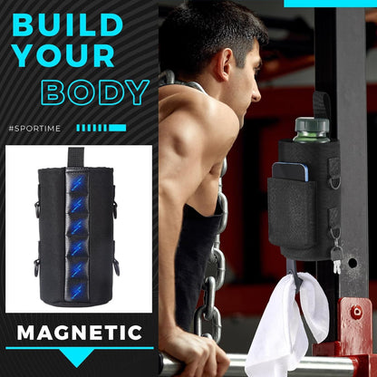 A gym magnetic kettle bag cross-border magnet sports satchel water cup bag accessories mobile phone storage water bottle portable bag