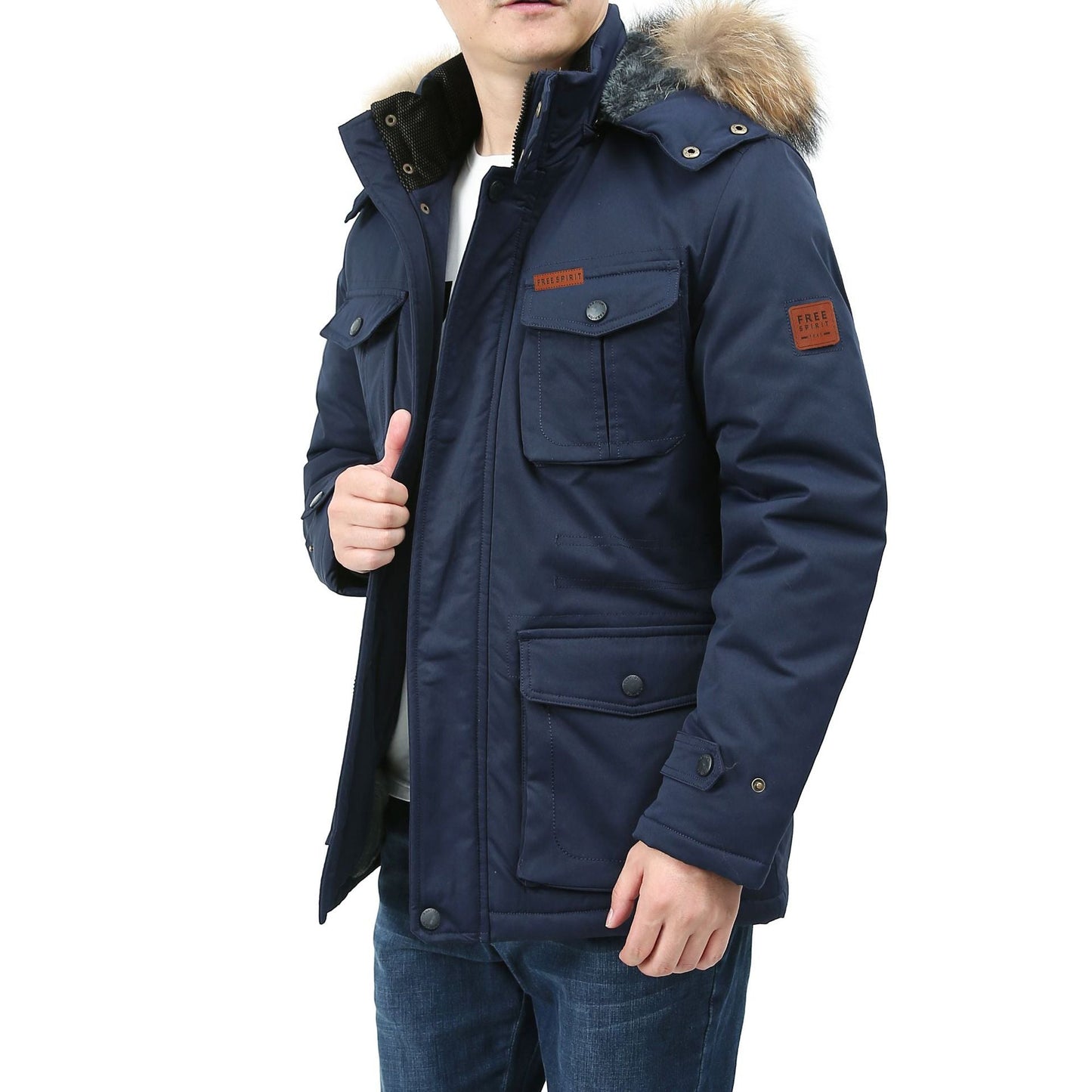 A men's winter coat