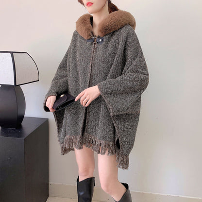 A faux fur jacket