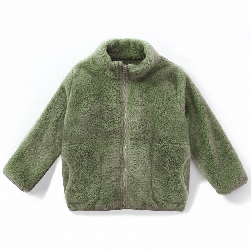 A children's warm fleece jacket for winter
