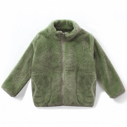 A children's warm fleece jacket for winter
