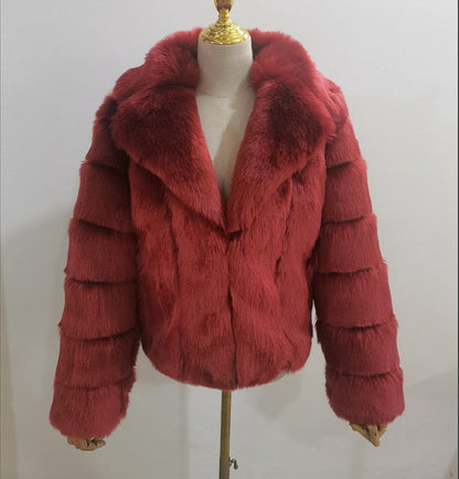 A faux fur jacket