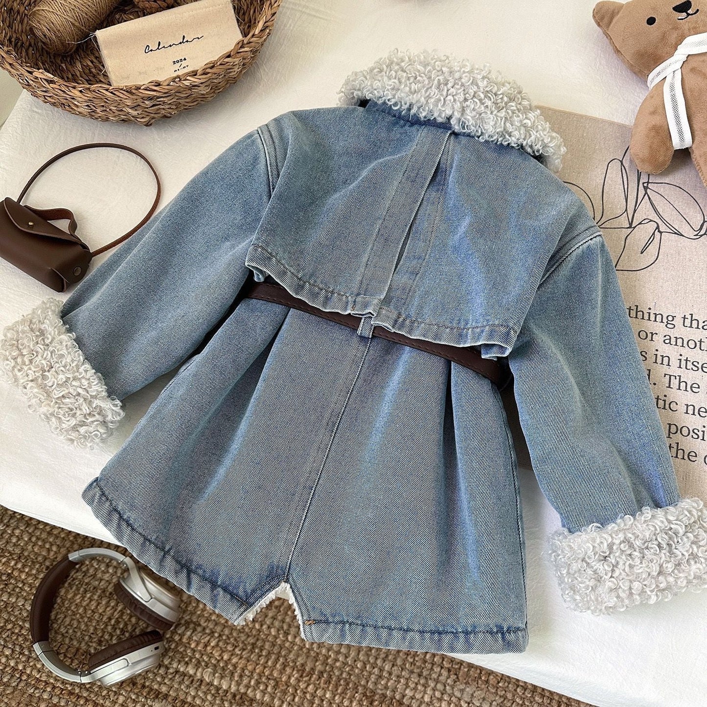 A girl's denim dress