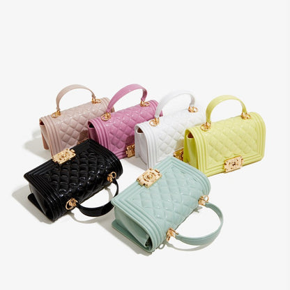 A PVC diamond square bag fashionable versatile handbag